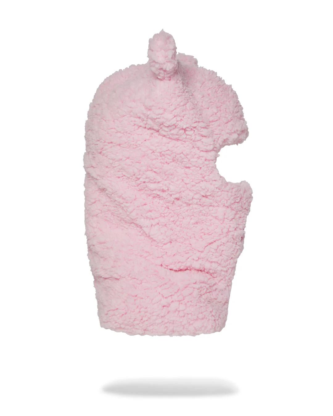 PINK FLEECE BEAR EARS SKI MASK