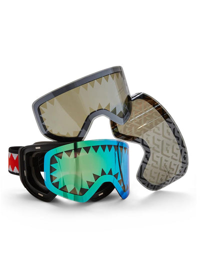 SKY HIGH SEEKERS ARCTIC SKI GOGGLES (3 INTERCHANGEABLE LENSES)