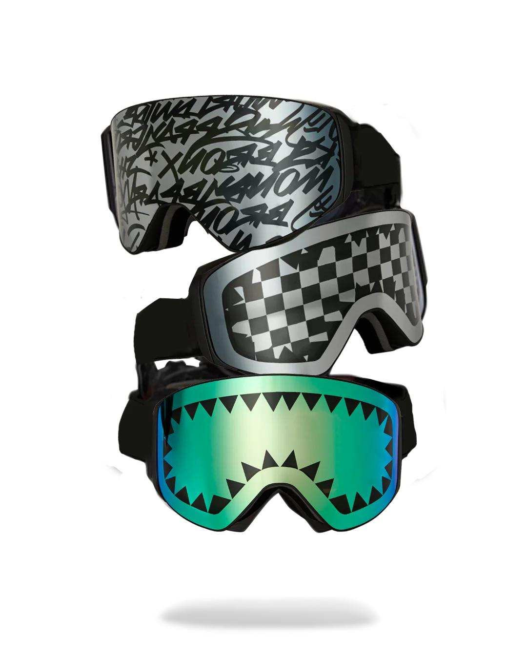 THE STREET MOUNTAIN SKI GOGGLES (INTERCHANGEABLE 3 LENSES)