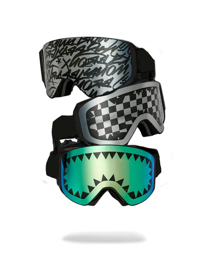 THE STREET MOUNTAIN SKI GOGGLES (INTERCHANGEABLE 3 LENSES)