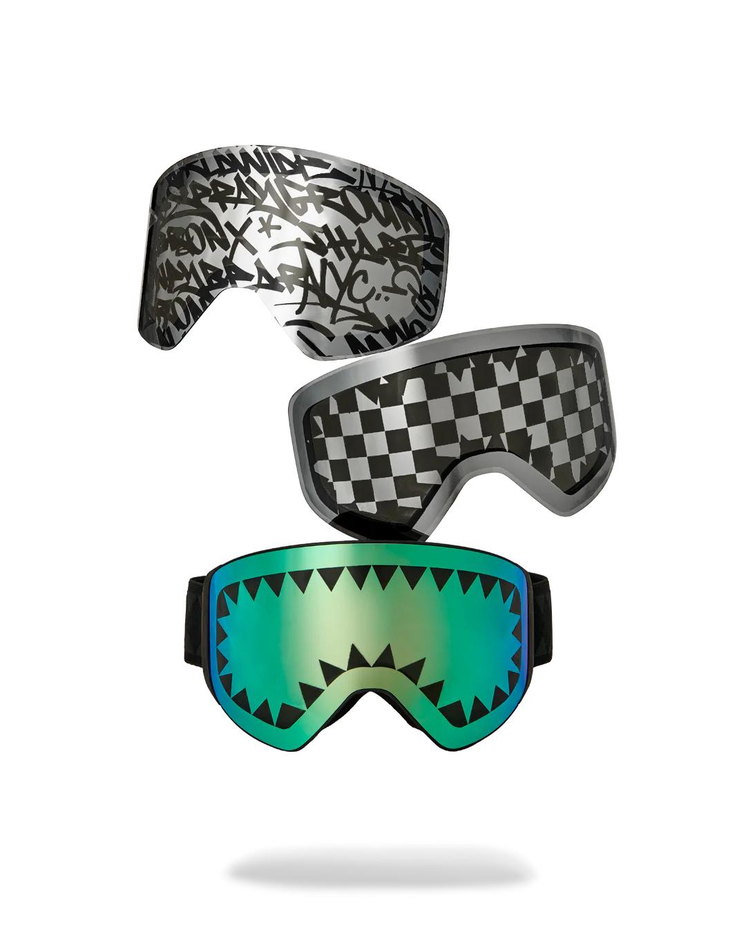 THE STREET MOUNTAIN SKI GOGGLES (INTERCHANGEABLE 3 LENSES)