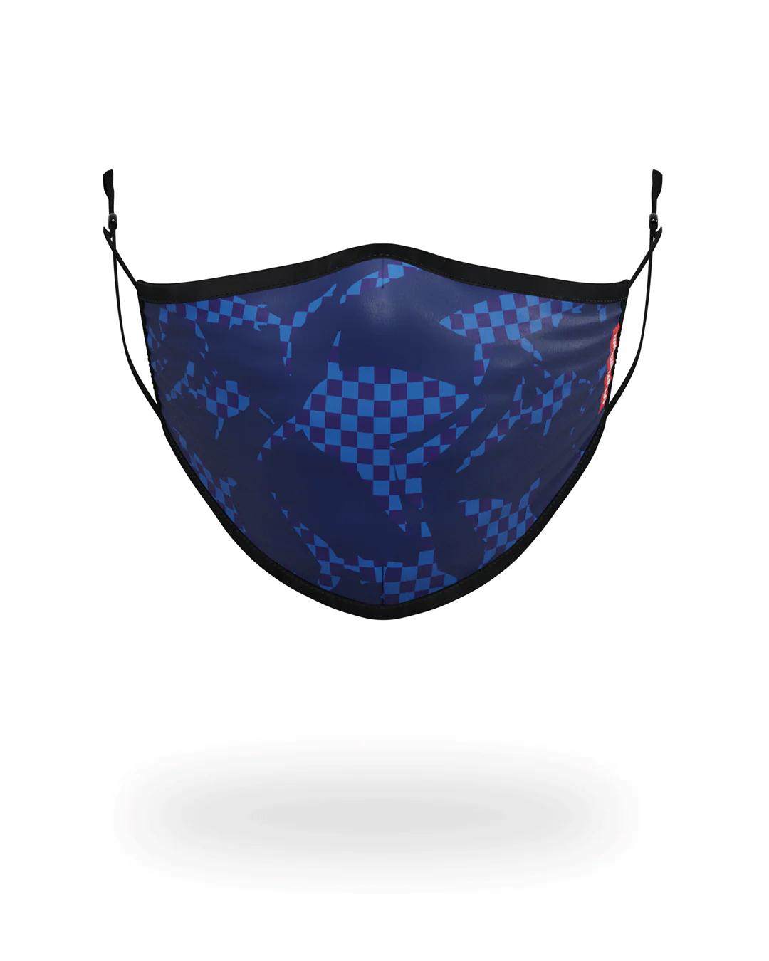 SHARK CHECK (BLUE) FACE MASK