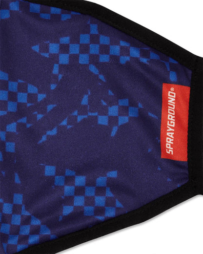 SHARK CHECK (BLUE) FACE MASK