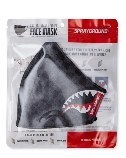 SHARKS IN PARIS (GRAY) VEGAN LEATHER FACE MASK