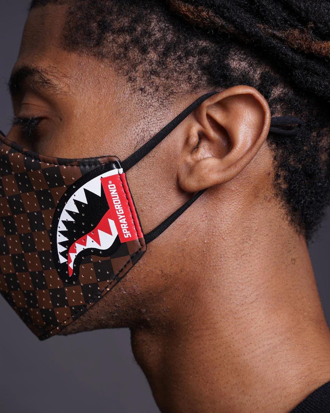 SHARKS IN PARIS VEGAN LEATHER FACE MASK