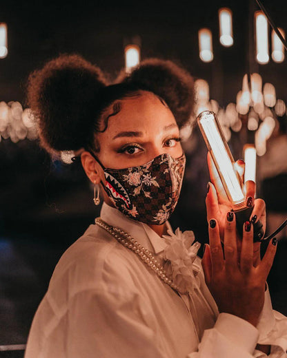 SHARKFLOWER VEGAN LEATHER FACE MASK