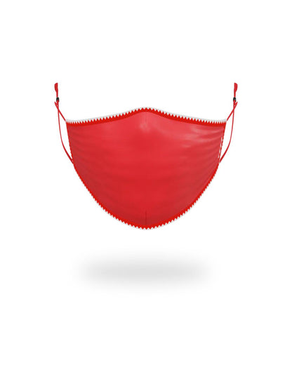 ADULT VERTICAL SHARK (RED) FORM-FITTING FACE MASK
