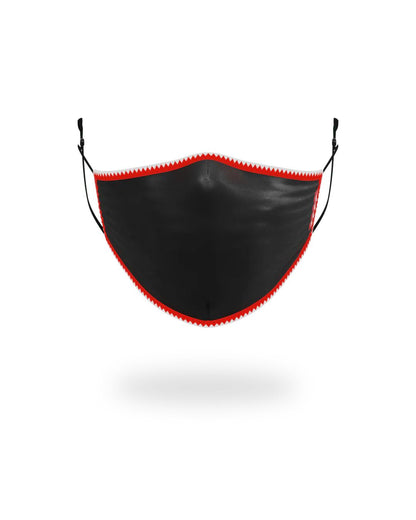 ADULT VERTICAL SHARK (BLACK) FORM-FITTING FACE MASK
