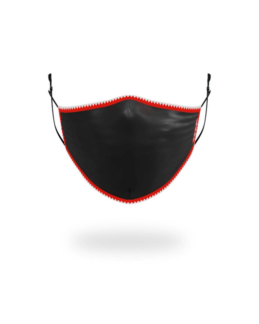 ADULT VERTICAL SHARK (BLACK) FORM-FITTING FACE MASK