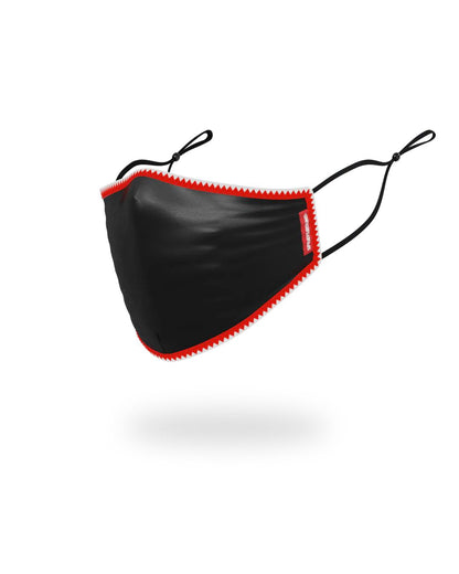 ADULT VERTICAL SHARK (BLACK) FORM-FITTING FACE MASK