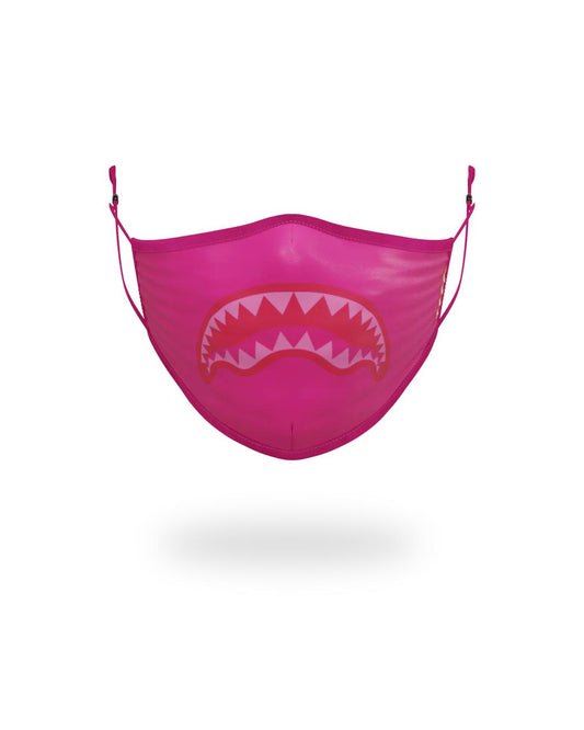 ADULT PINK SHARK FORM-FITTING FACE MASK