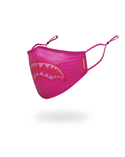 ADULT PINK SHARK FORM-FITTING FACE MASK