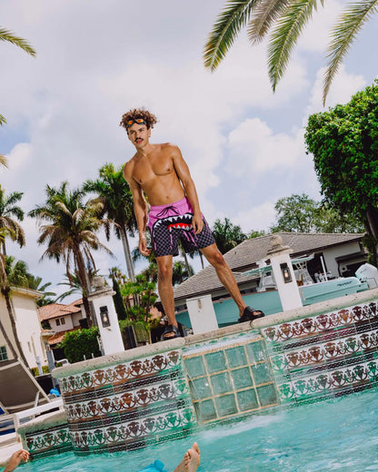 OCEAN DRIP CHECK SWIM SHORT