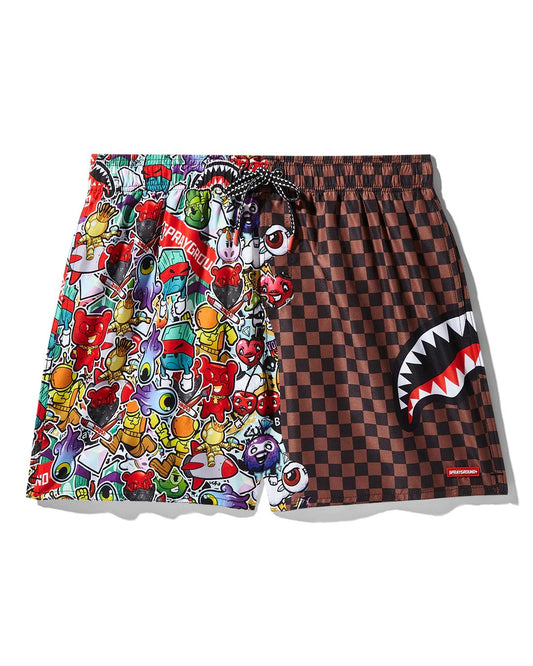 STICKER CREW SWIM SHORTS