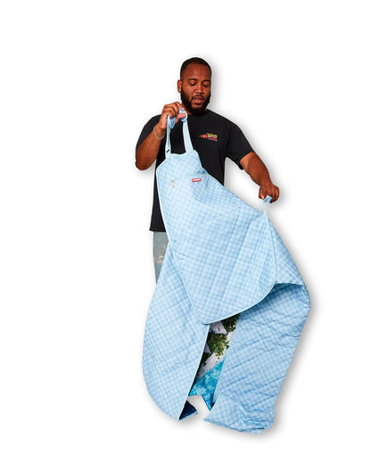 SHARK ISLAND PACKABLE BEACH MAT BLANKET WATER RESISTANT CONVERTIBLE TO