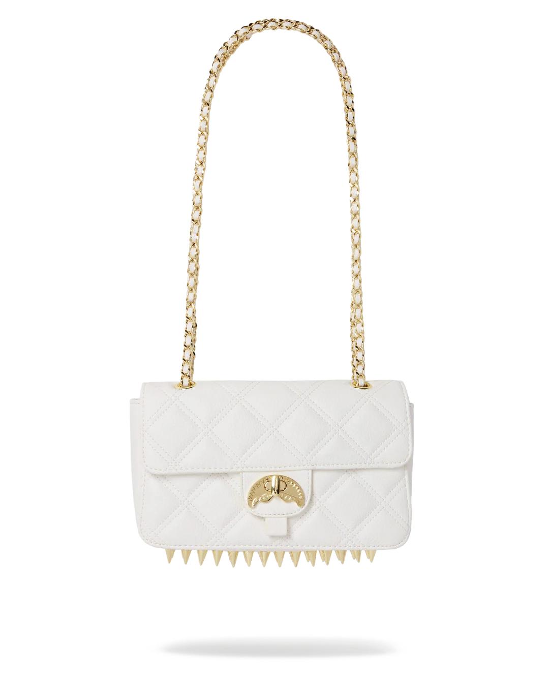 RIVIERA LE BLANC GOLD CHAIN SHARK HANDBAG