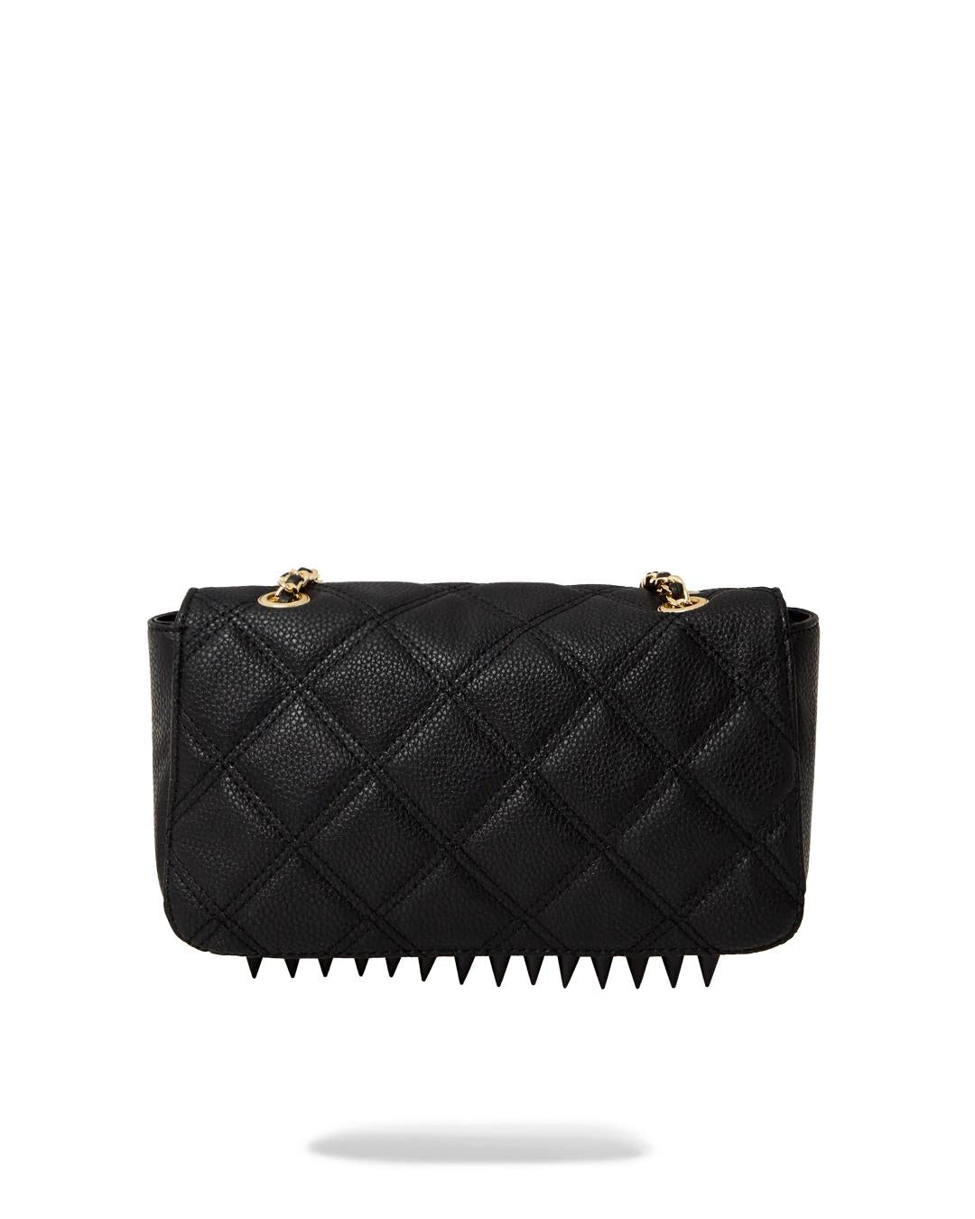 NOIR QUILT GOLD CHAIN SHARK HANDBAG