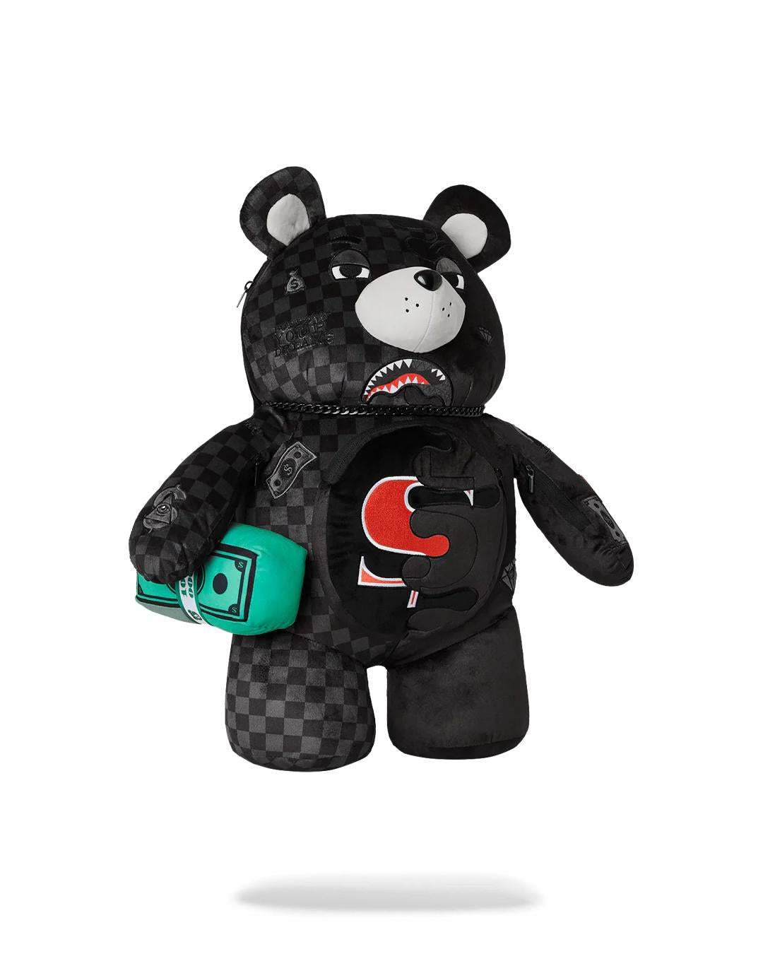 SPEED SHARK SIDE SWIPE MONEYBEAR TEDDY BEAR BACKPACK