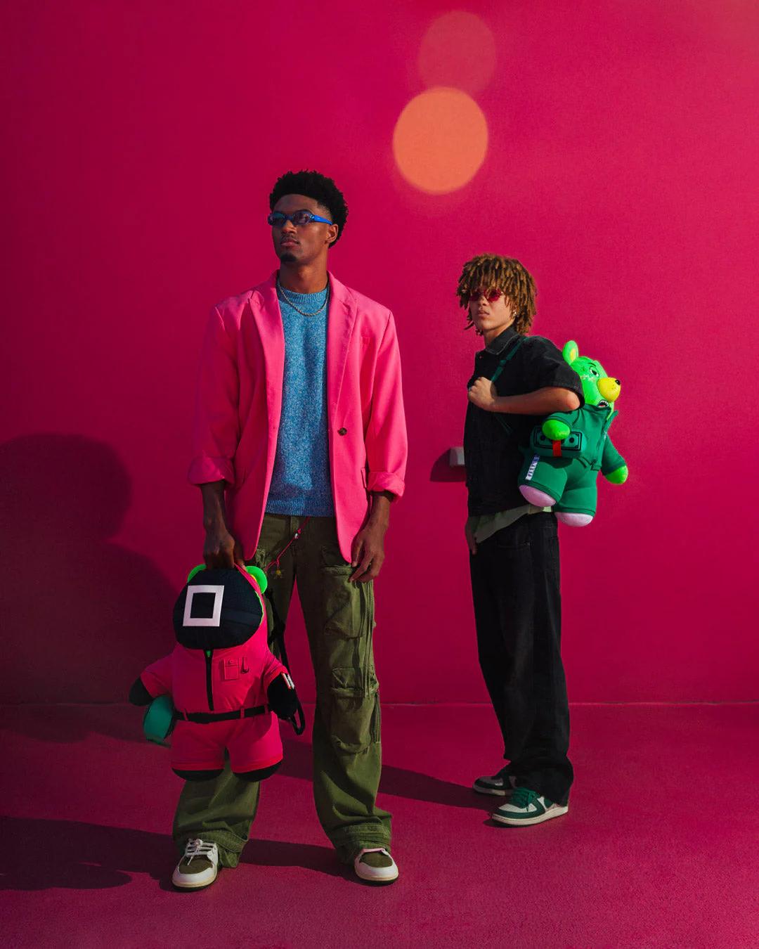 SQUID GAME COLLAB PINK SOLDIERS BEAR BACKPACK