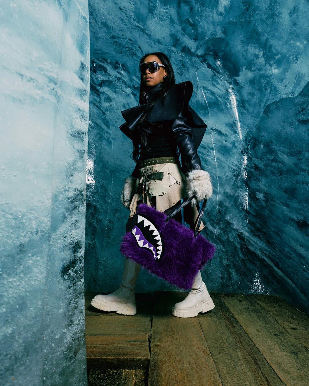 FURZILLA SHARK (PURP) TOTE