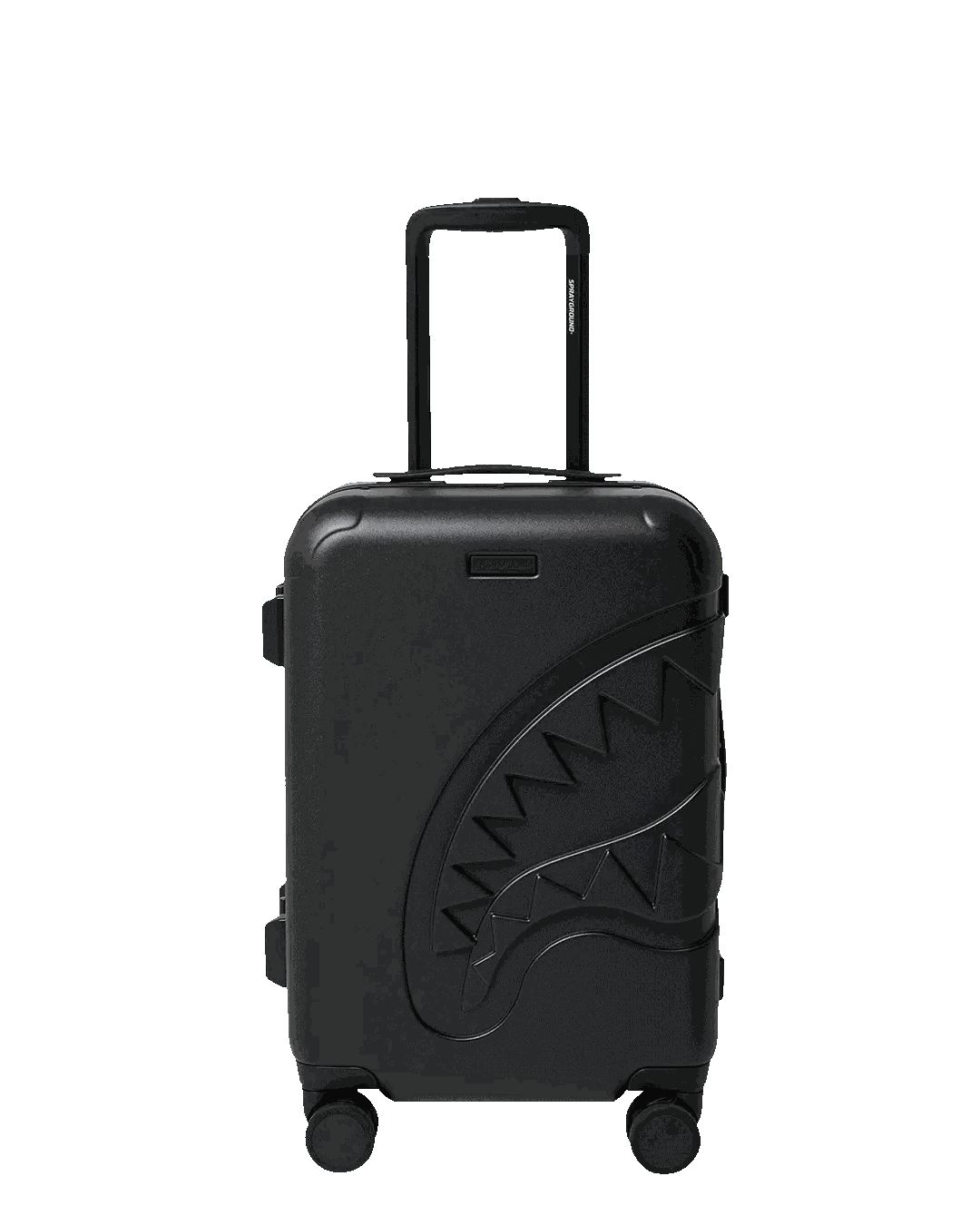 THE JOURNEY BEGINS SHARKITECTURE CARRY-ON LUGGAGE BLACK WITH EXTRA STI