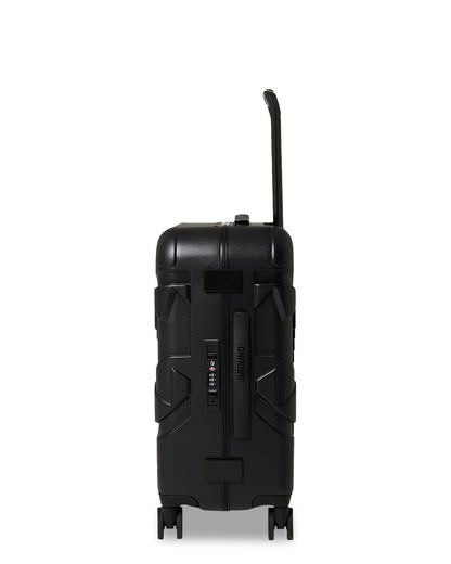 THE JOURNEY BEGINS SHARKITECTURE CARRY-ON LUGGAGE BLACK WITH EXTRA STI