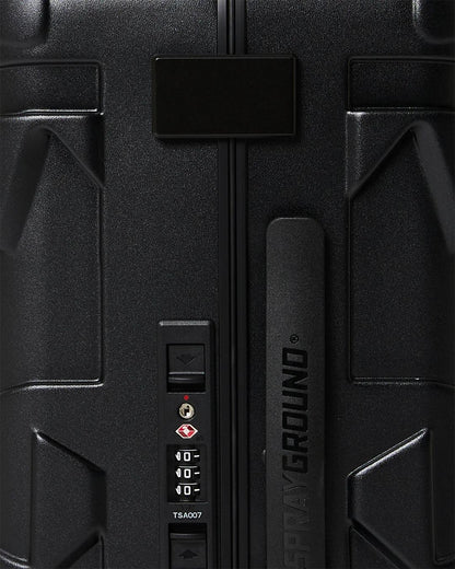 THE JOURNEY BEGINS SHARKITECTURE CARRY-ON LUGGAGE BLACK WITH EXTRA STI