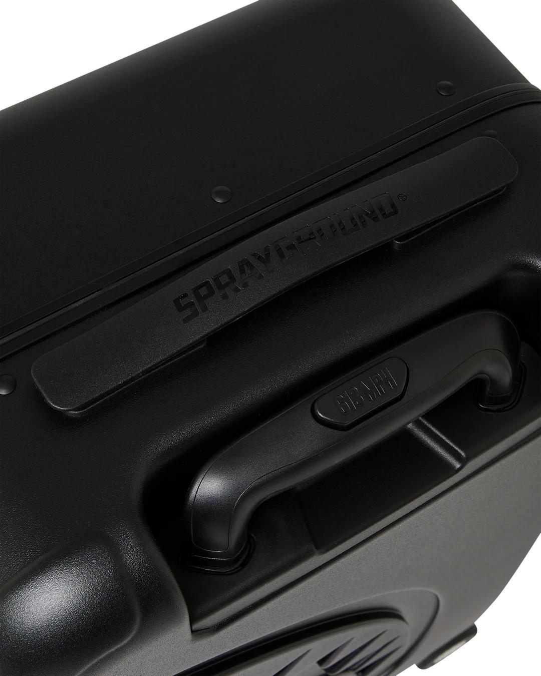 THE JOURNEY BEGINS SHARKITECTURE CARRY-ON LUGGAGE BLACK WITH EXTRA STI