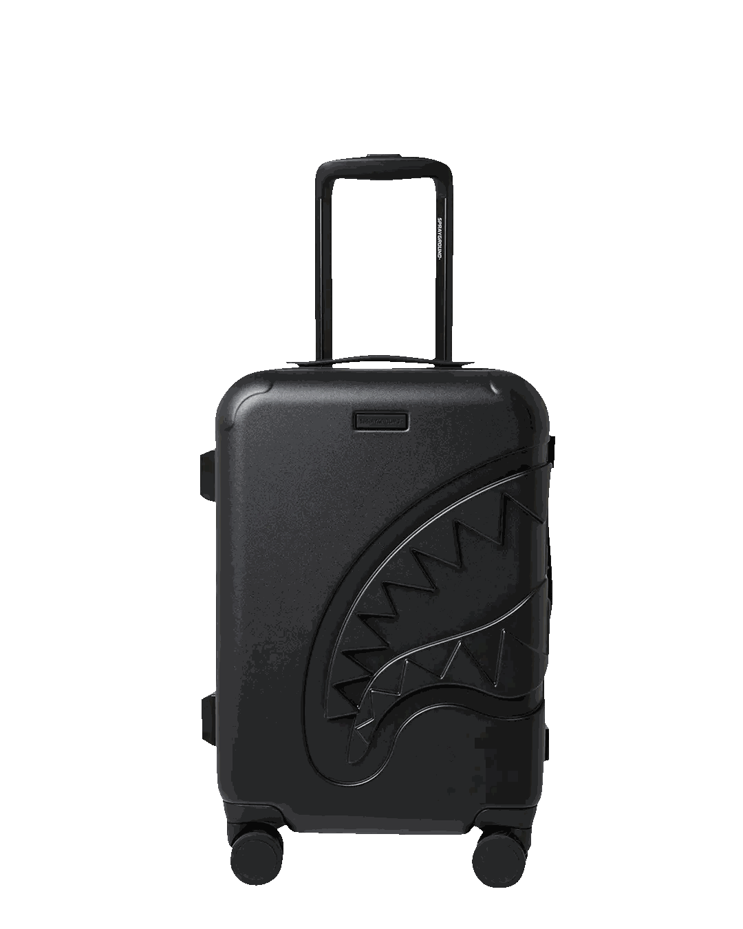 THE JOURNEY BEGINS SHARKITECTURE CARRY-ON LUGGAGE BLACK WITH EXTRA STI
