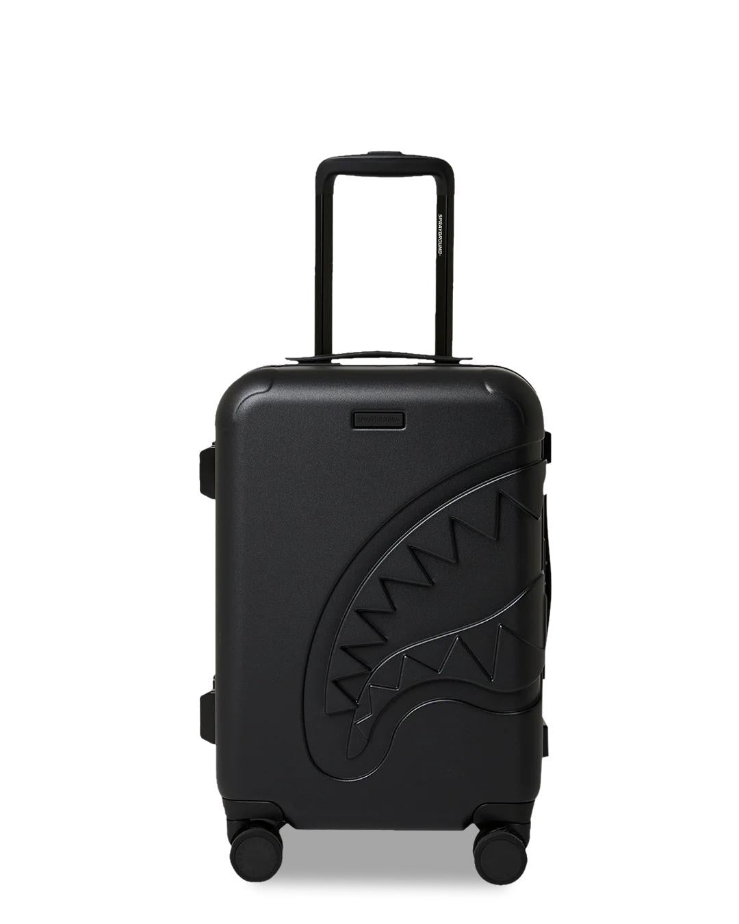 THE JOURNEY BEGINS SHARKITECTURE CARRY-ON LUGGAGE BLACK WITH EXTRA STI