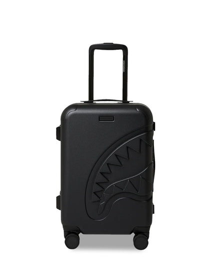THE JOURNEY BEGINS SHARKITECTURE CARRY-ON LUGGAGE BLACK WITH EXTRA STI