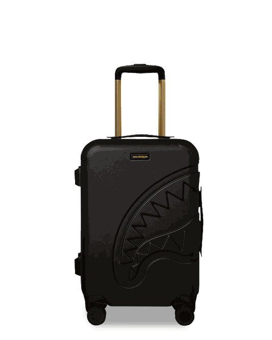 REALITY CHECK SHARKITECTURE CARRY-ON JETBLACK LUGGAGE (GOLD HARDWARE)