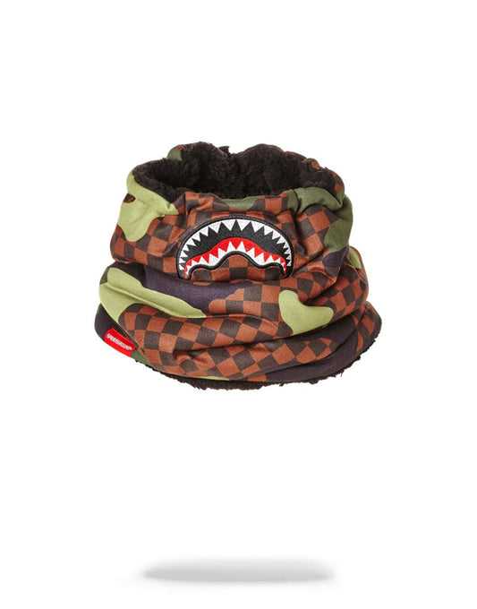 CHECKER CAMO NECK WARMER