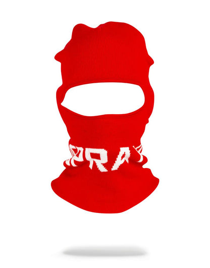 RED SPRAYGROUND LOGO SKI MASK
