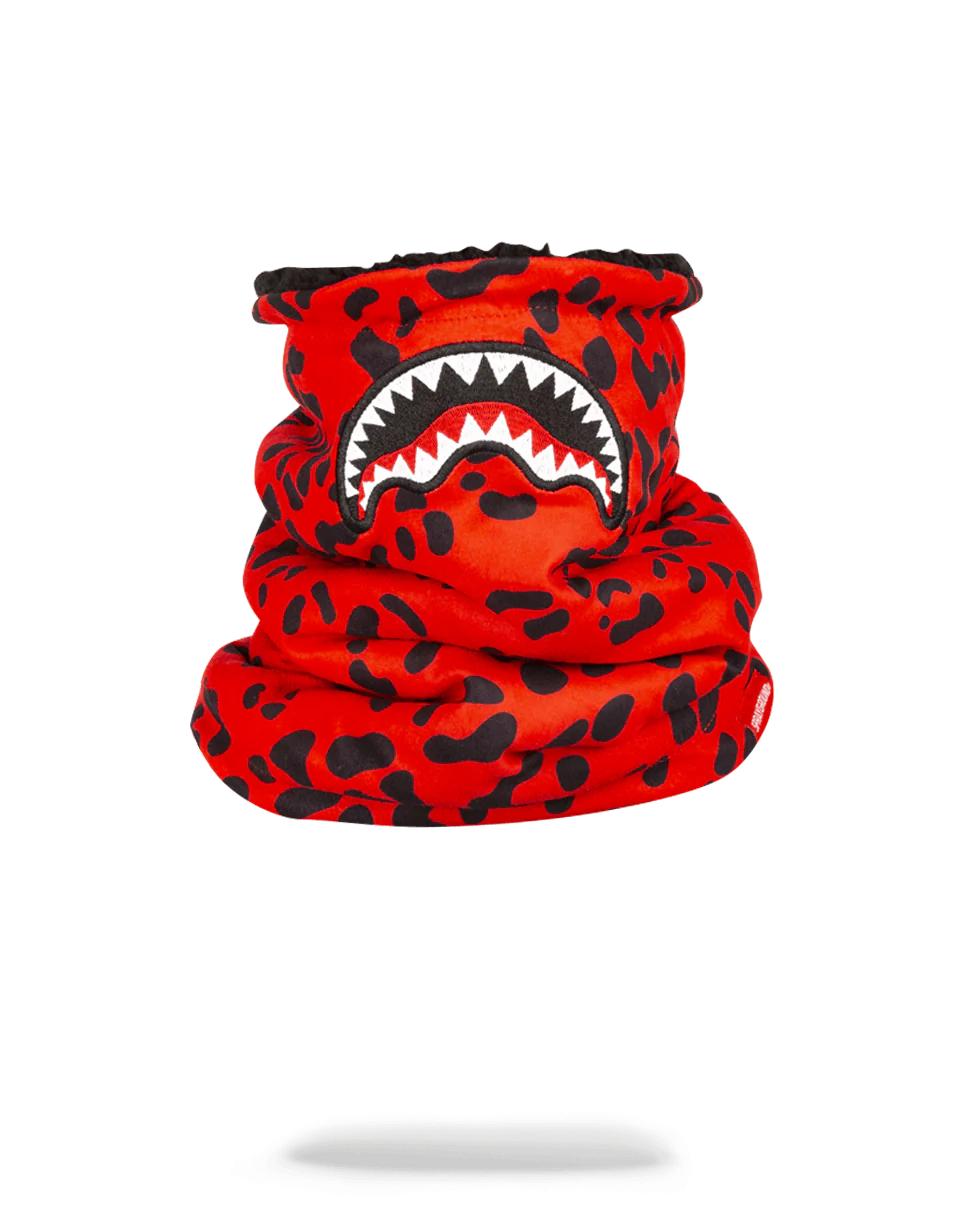 RED LEOPARD NECK WARMER
