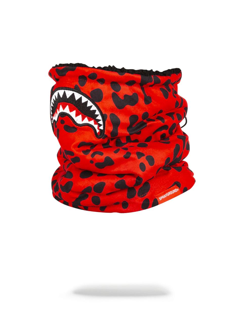 RED LEOPARD NECK WARMER