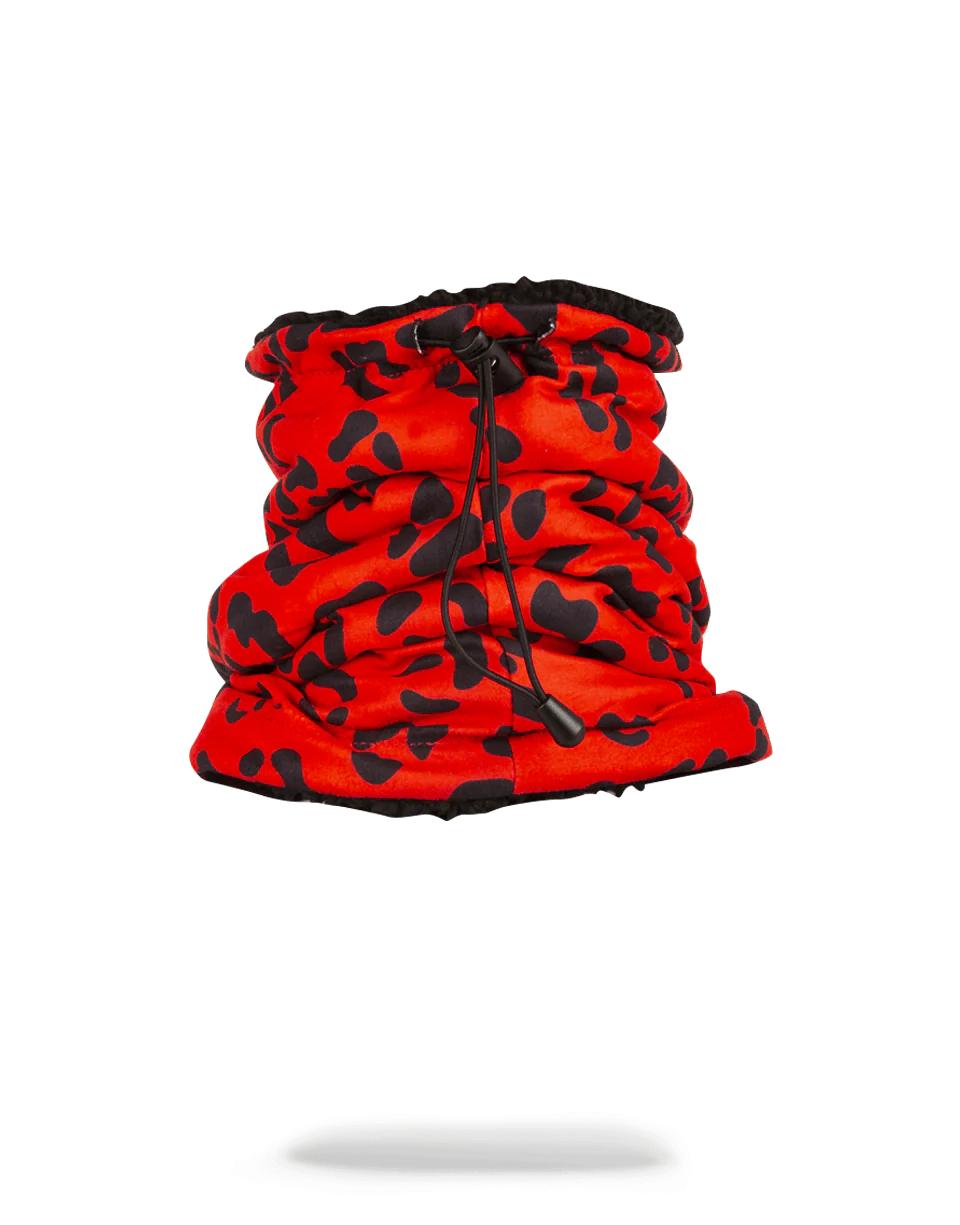 RED LEOPARD NECK WARMER