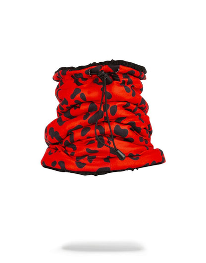RED LEOPARD NECK WARMER