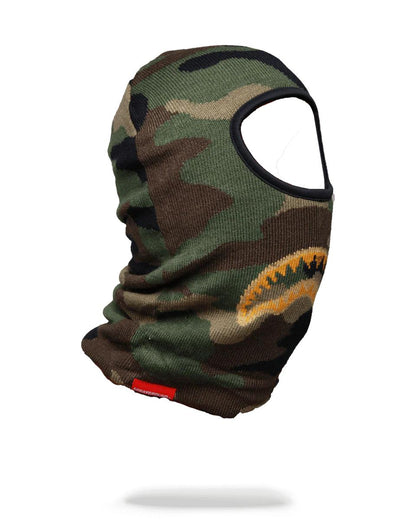 GOLD KNIT SHARK MOUTH SKI MASK