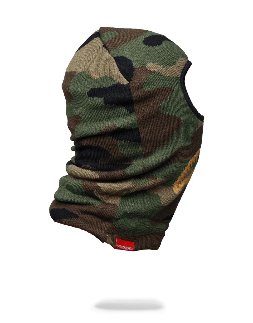GOLD KNIT SHARK MOUTH SKI MASK
