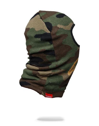 GOLD KNIT SHARK MOUTH SKI MASK