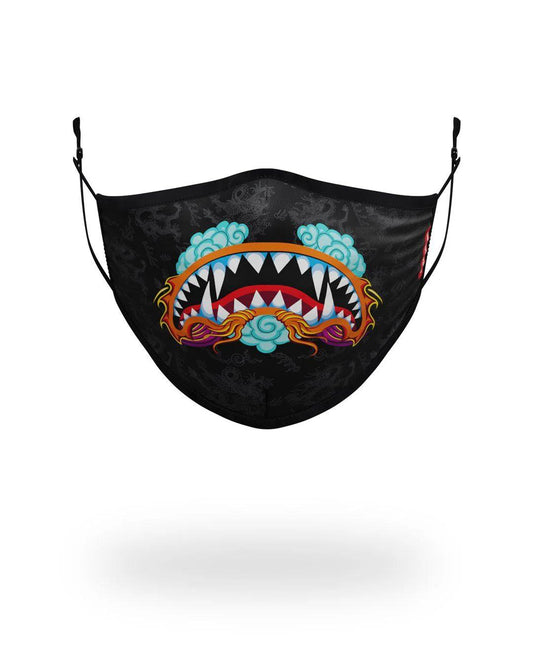 ADULT DRAGON SHARK FORM FITTING FACE MASK