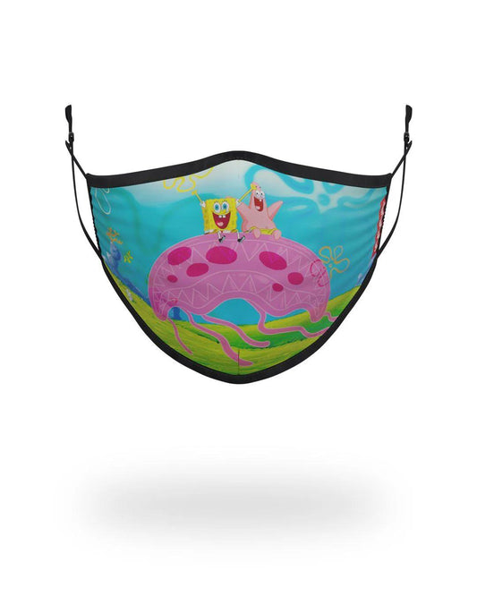 ADULT SPONGEBOB JELLY SHARK FORM FITTING FACE-COVERING