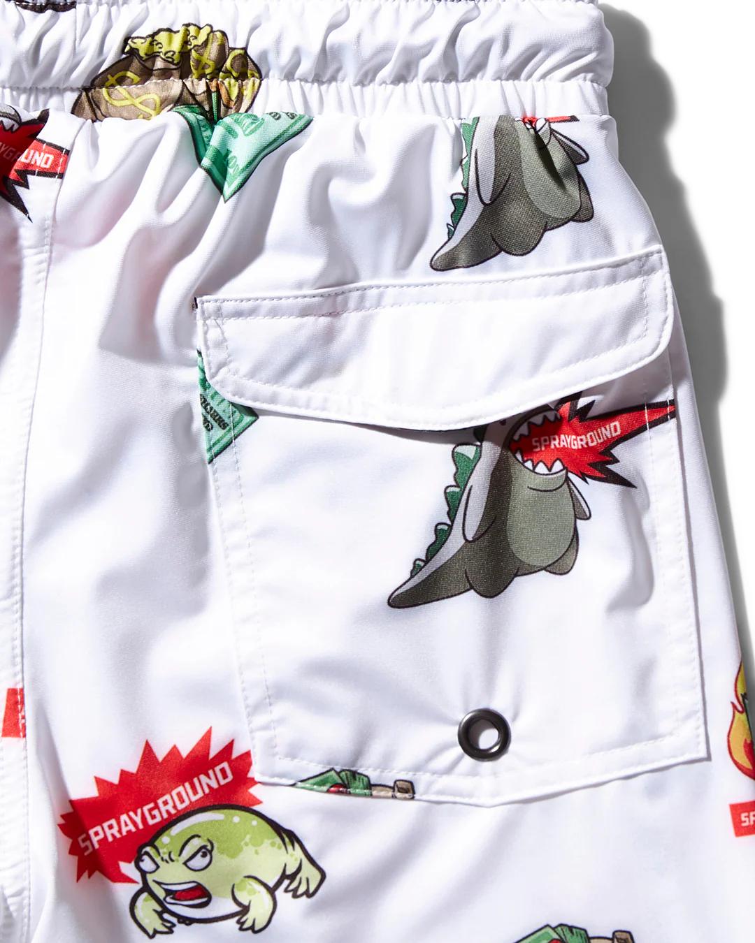 KIDS PATCH ALL-IN SWIM TRUNKS (WHITE)