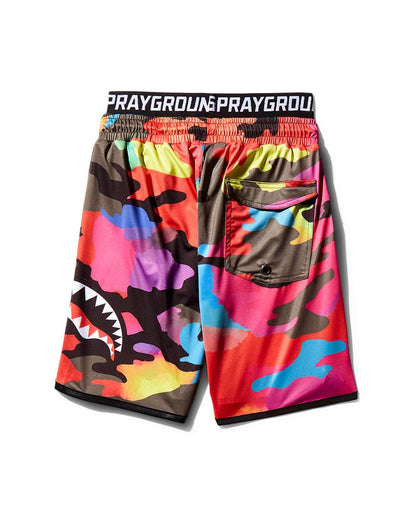 KIDS CAMOBURST SWIM TRUNKS