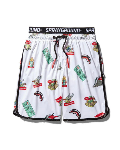PATCH ALL-IN CORTO SWIM TRUNKS (WHITE)