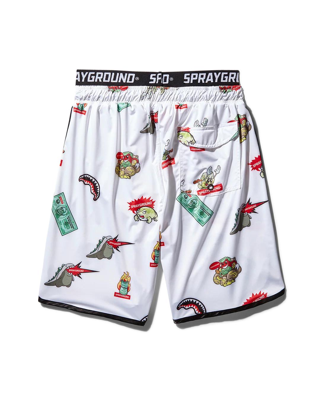 PATCH ALL-IN CORTO SWIM TRUNKS (WHITE)