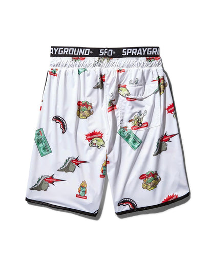PATCH ALL-IN CORTO SWIM TRUNKS (WHITE)