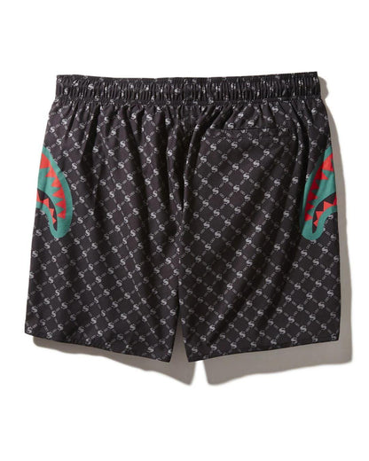MIDNIGHT MONEY PATTERN SHOTO SWIM TRUNKS