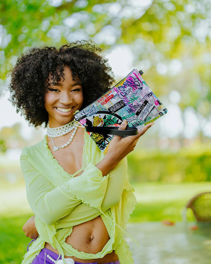CREATE ANOTHER DAY CROSSOVER CLUTCH W/ SHOULDER STRAP